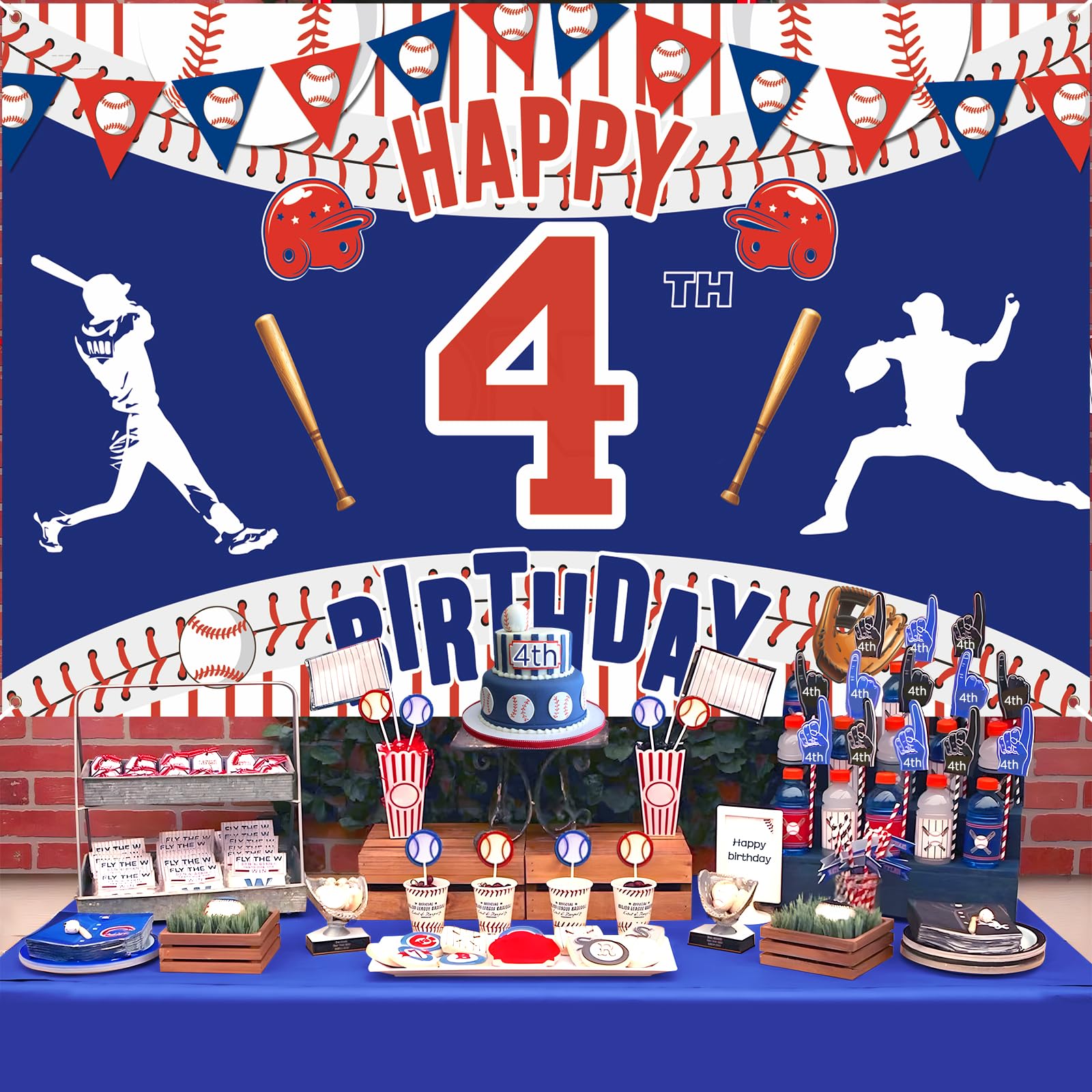 amazon-com-baseball-4th-birthday-party-decorations-large-sport-themed-banner-for-boys-teens-toys-games for Free Printable Baseball Birthday Banner Amazon.com: Baseball 4th Birthday Party Decorations - Large Sport Themed Banner for Boys & Teens : Toys & Games for Free Printable Baseball Birthday Banner