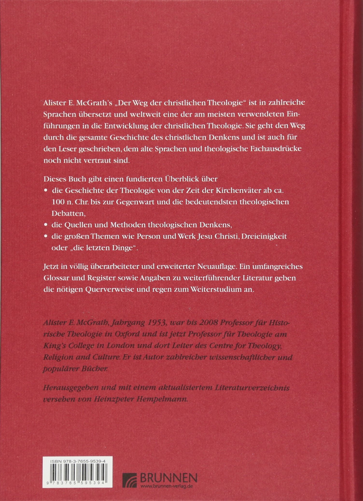 Der Weg der christlichen Theologie: Eine Einführung (TVG - Lehrbücher)