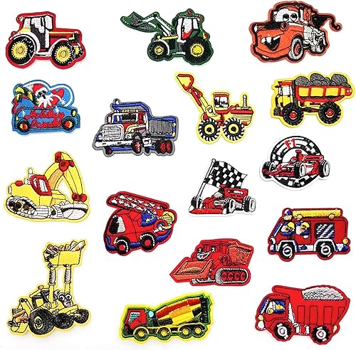 16 piezas de parches bordados para planchar en el vehículo, accesorios de bricolaje para niños, niñas, ropa, bolsos, jeans