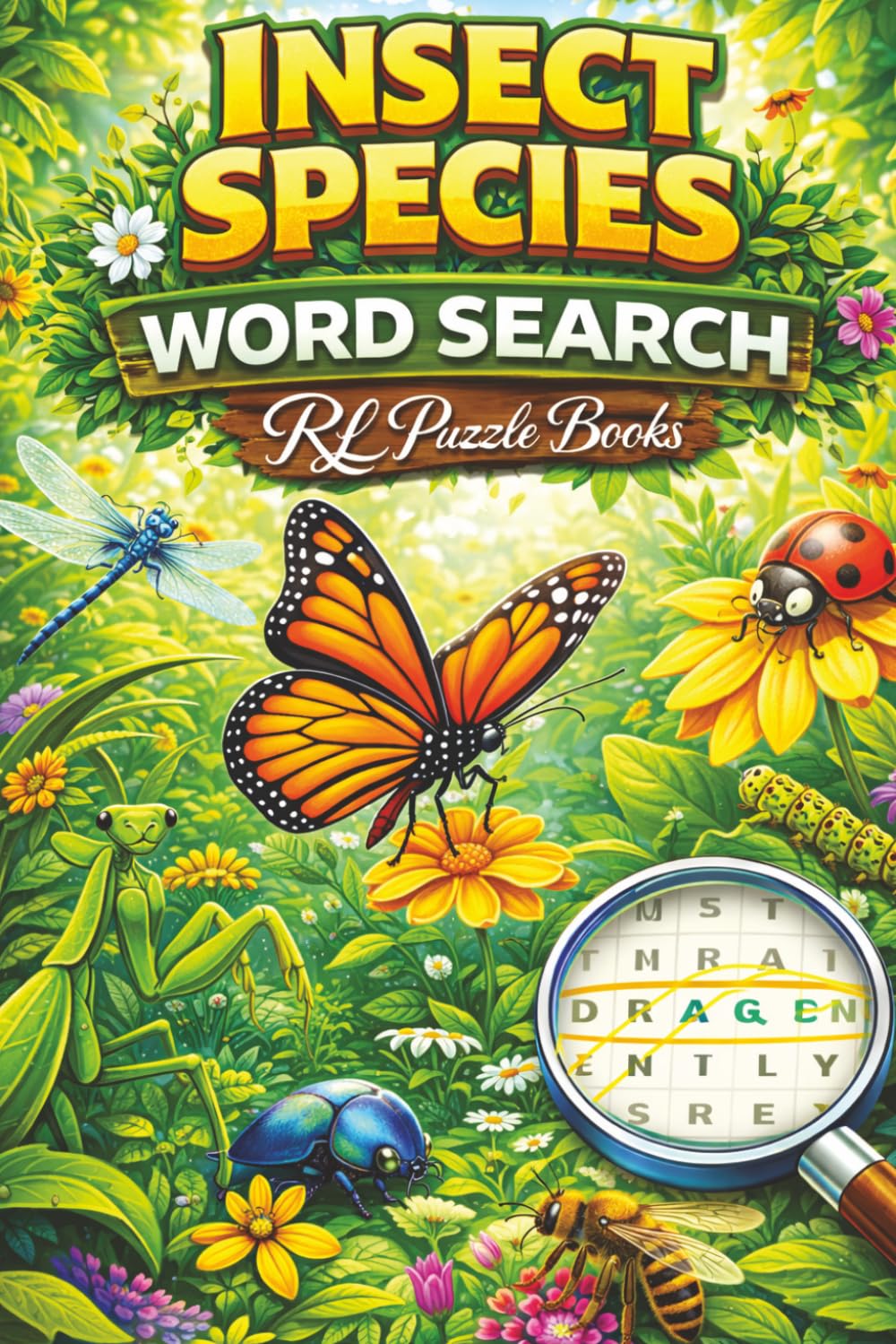 Insect Species Word Search: Insect Puzzle Book for Adults & Teens Featuring Bugs, Butterflies, Nature, Entomology and Relaxing Brain Games