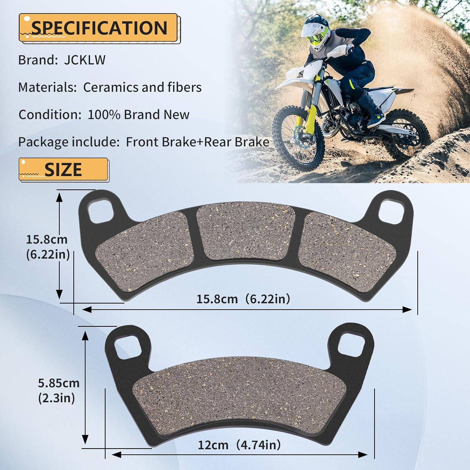 2206231 Front and Rear Brake Pads compatible with Polaris RZR XP Turbo/RZR XP 4 Turbo EPS, RZR XP Turbo S, RZR XP Pro Turbo/XP 4 Turbo EPS Fox Edition, Dynamix Edition 2016-2022#2208162 1913469