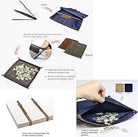 Vista 4 de Lavievert Estuche para rompecabezas de hasta 1500 piezas + soporte para rompecabezas de montaje