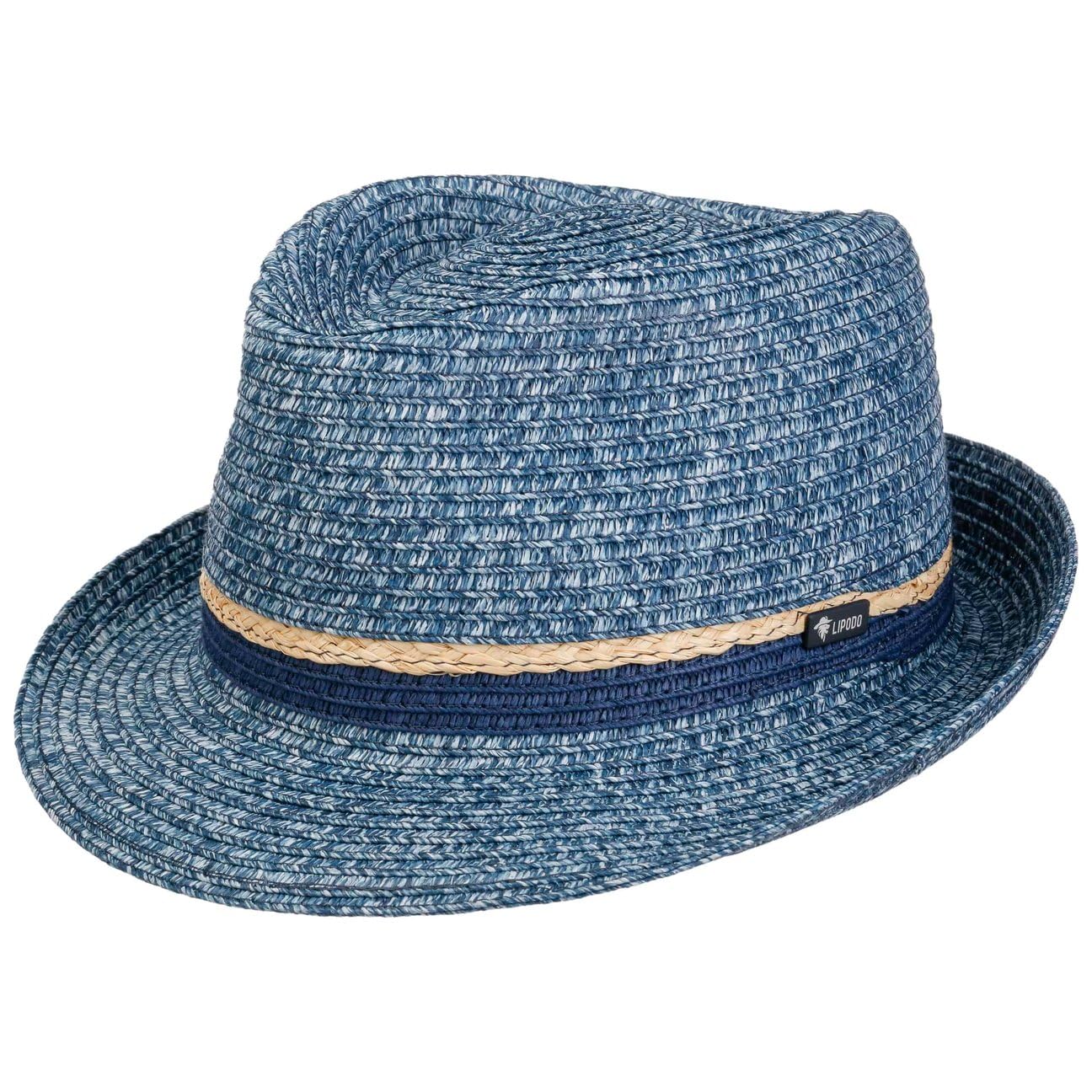 CAPPELLISHOP Januco Cappello Trilby Fedora Screziato unicolore Prodotto in Italia Unisex Primavera Estate