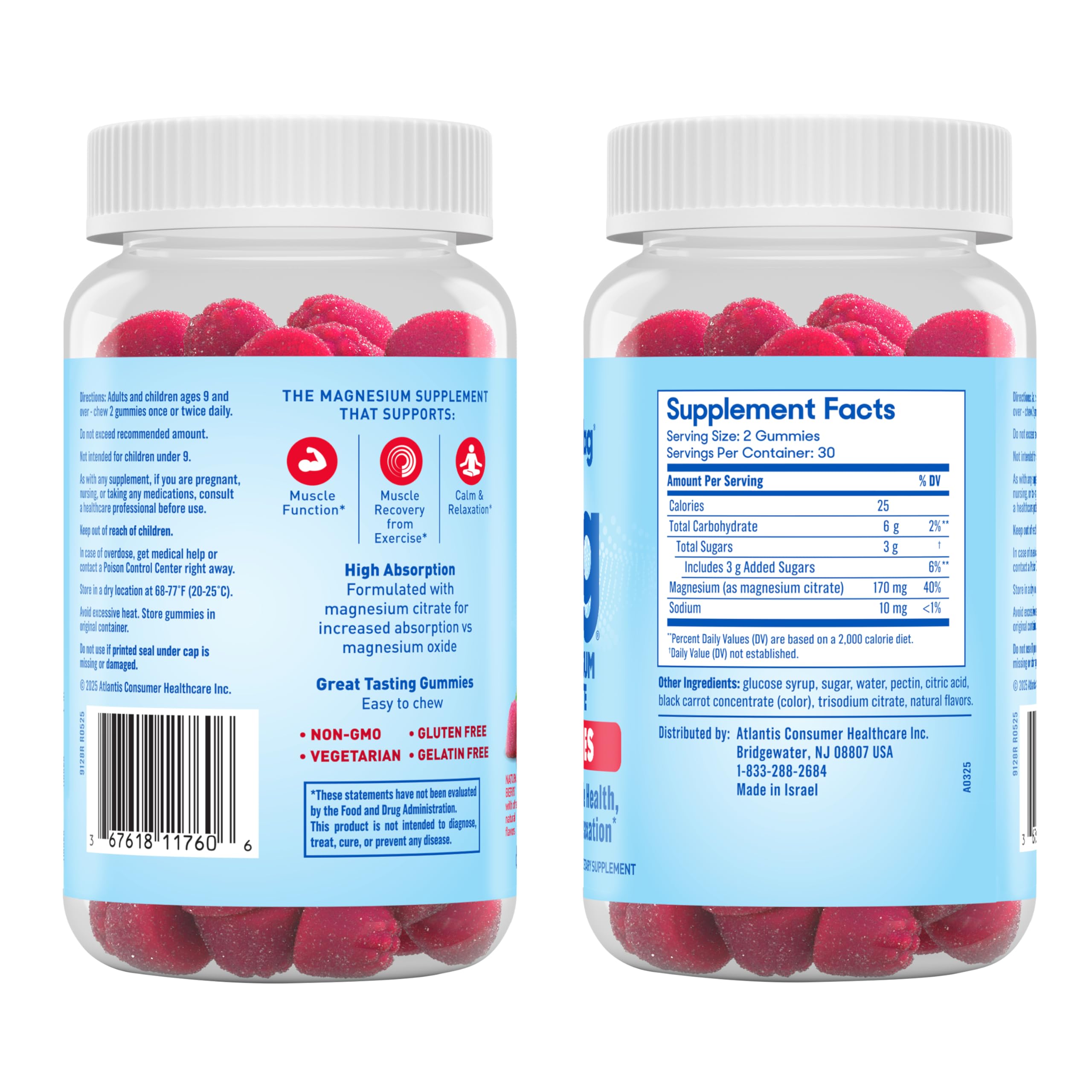 SlowMag Magnesium Citrate Gummies, 60 Count, Supports Muscle Health, Natural Berry Flavor, Recovery & Relaxation — Amazon image 2