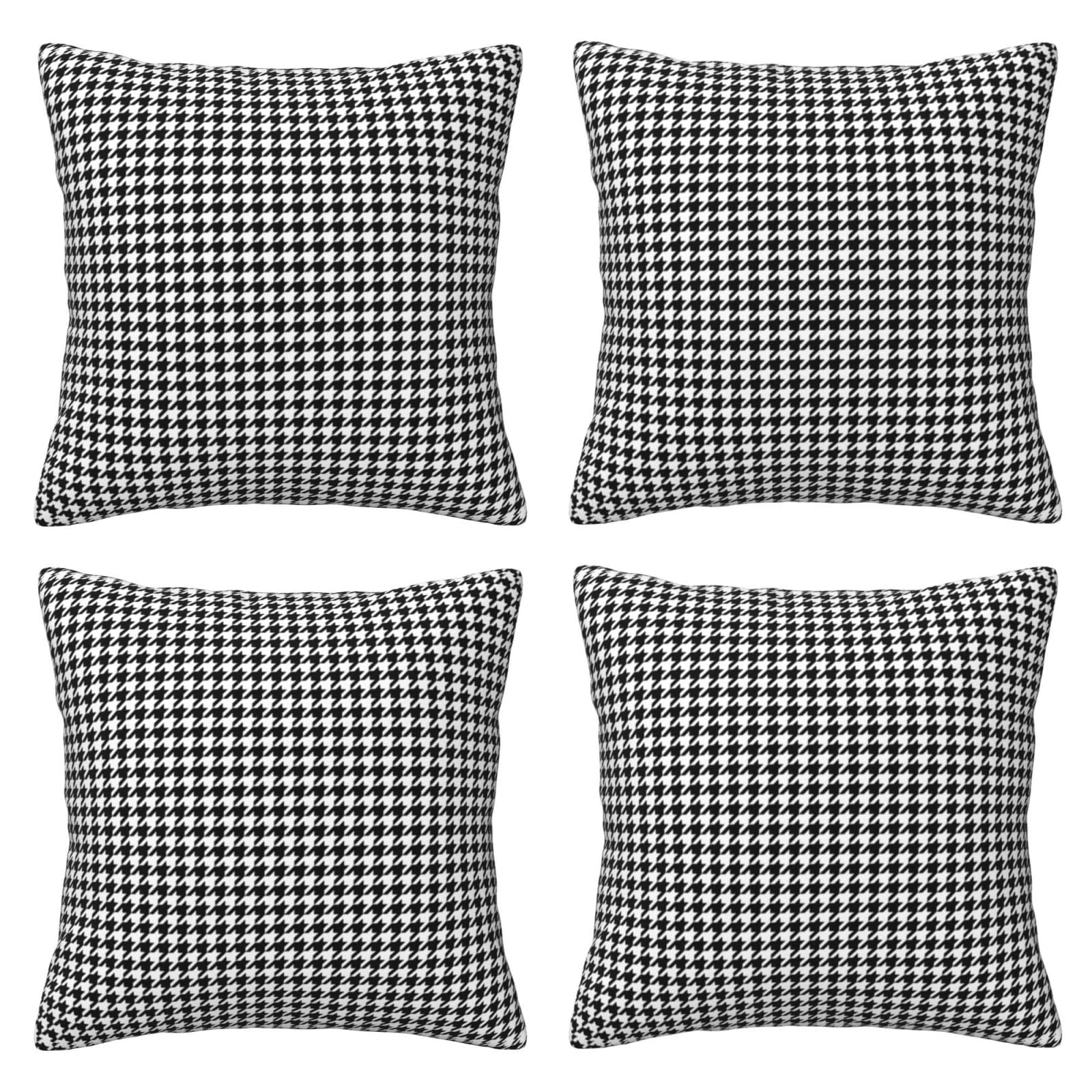 Amazon.co.jp: 千鳥格子小チェック クッションカバー 45x45cm