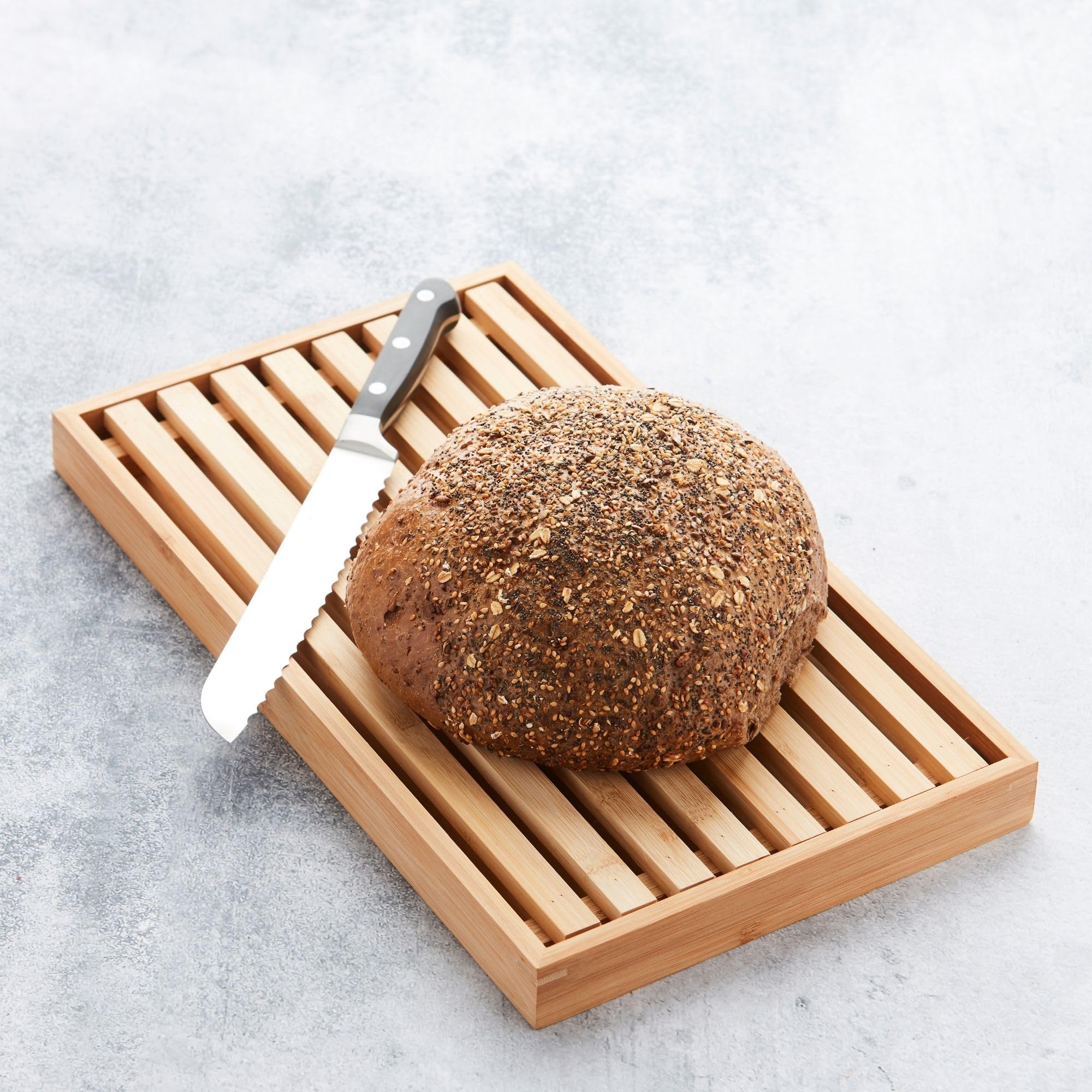 Point-Virgule Tagliere per pane in bambù, 42,5 x 25 x 3,5 cm