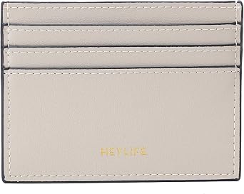 HEYLIFE RFID Credit Card Holder for Women Men Slim Leather Card Minimalist Money Clip