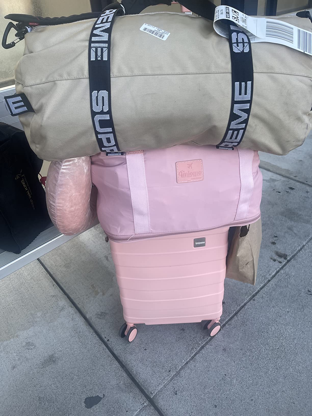 33/mo Finance Imiomo 3 Piece Luggage Sets,Suitcase with Spinner