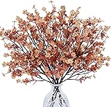 AILANDA Babys Breath Artificial Fall Flowers Faux Gypsophila Bouquet Real Touch Fake Silk Flowers for Fall Home Decor Indoor Wedding Floral Arrangement Party Autumn Table (6PCS, Dusty...