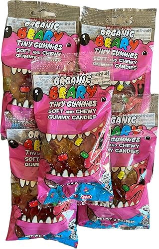 Trader Joe's Organic Beary Tiny Gummies caramelos suaves y masticables (paquete de 5)