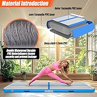 Vista 4 de Gymnastics Air Mat 8.2ft/10ft/13ft/16ft Inflatable Air Tumble Track Mat 4" Thick Tumbling Mat With Pump/No Pump for Training Tumble Yoga