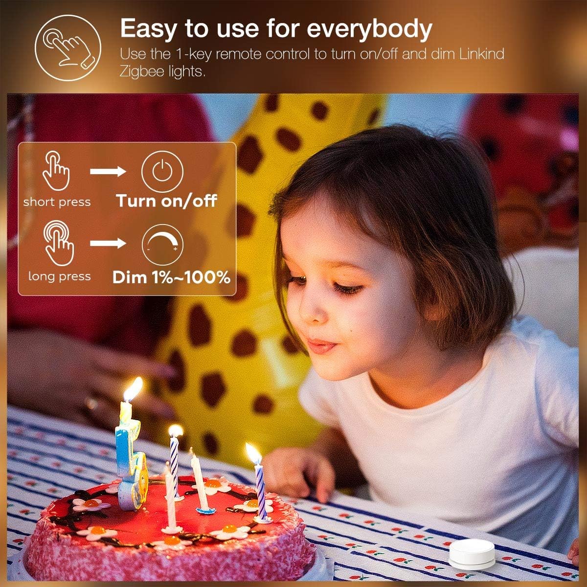 Prоduсt Dеаl Linkind Smart Bulb Dimming Kit, Zigbee A19 LED Dimmable Bulb & One-Key Remote Control, No Hub Required, Installation Free, 131ft Range Control, Exclusive for Linkind Zigbee Lights Hоttеѕt Sаlе Linkind Smart Bulb Dimming Kit, Zigbee A19 LED Dimmable Bulb & One-Key Remote Control, No Hub Required, Installation Free, 131ft Range Control, Exclusive for Linkind Zigbee Lights