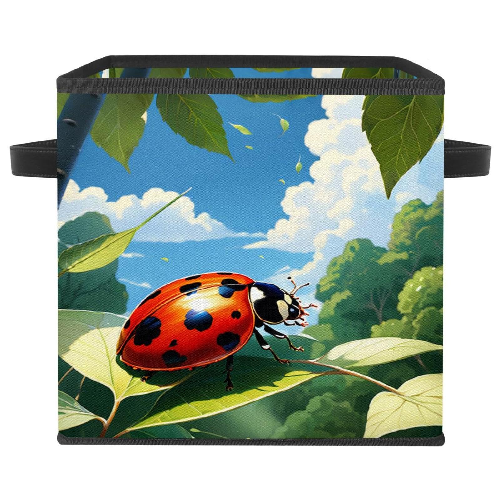 Boîte de rangement pliable coccinelle pour trier la maison