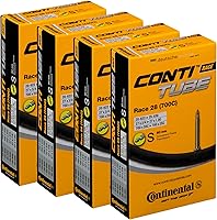 Continental Race 28" 700x20-25c Inner Tubes with 60mm Presta Valve - Pack of 4 Durable Butyl Tubes