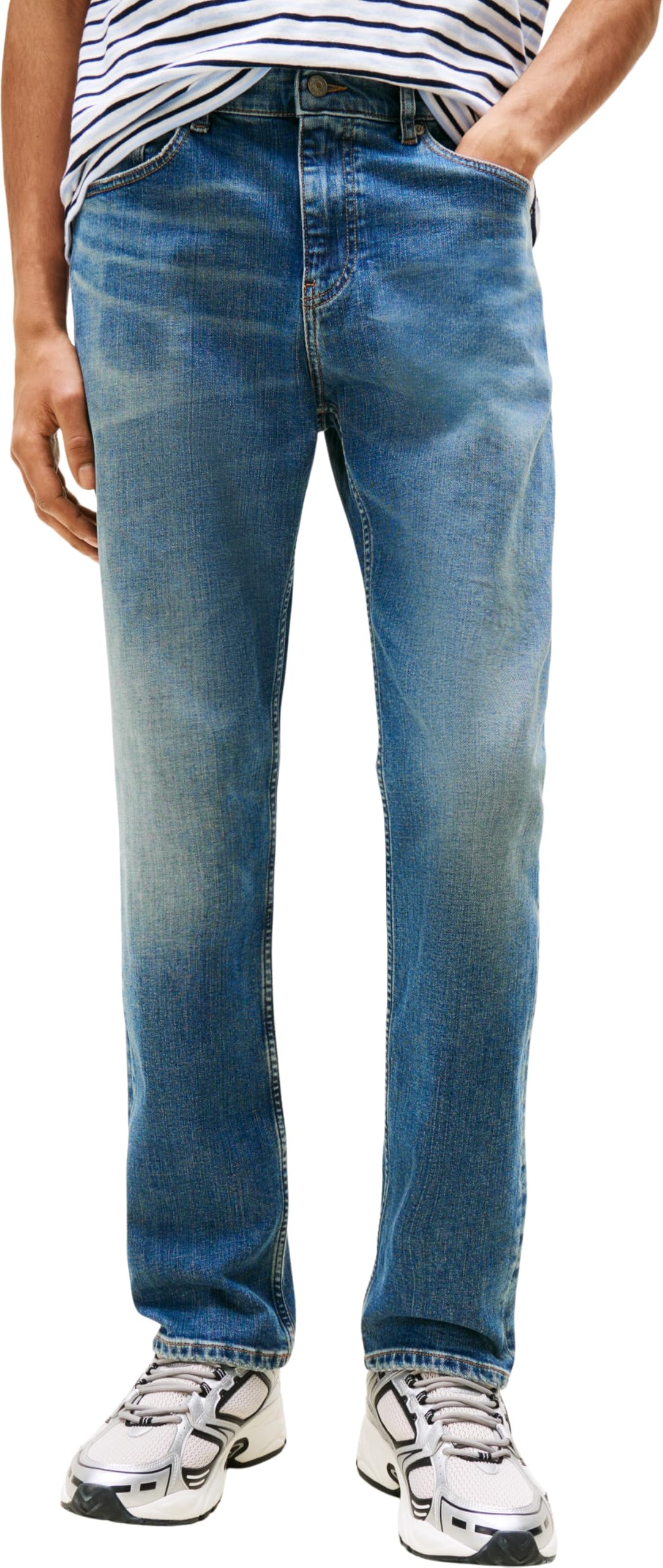 Tommy Jeans Men's Blue Ryan Straight Fit Jeans In - 32R