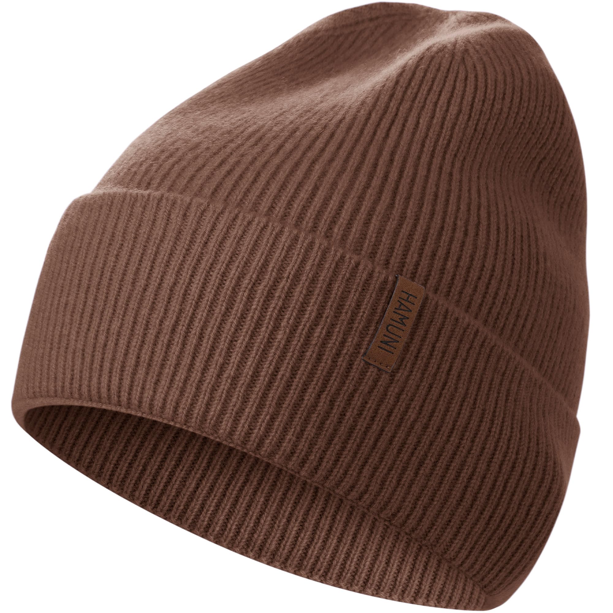 HAMUNI Unisex Merino Beanie 100% Merinowolle | 100 % Merinowolle, klassische Umschlagform