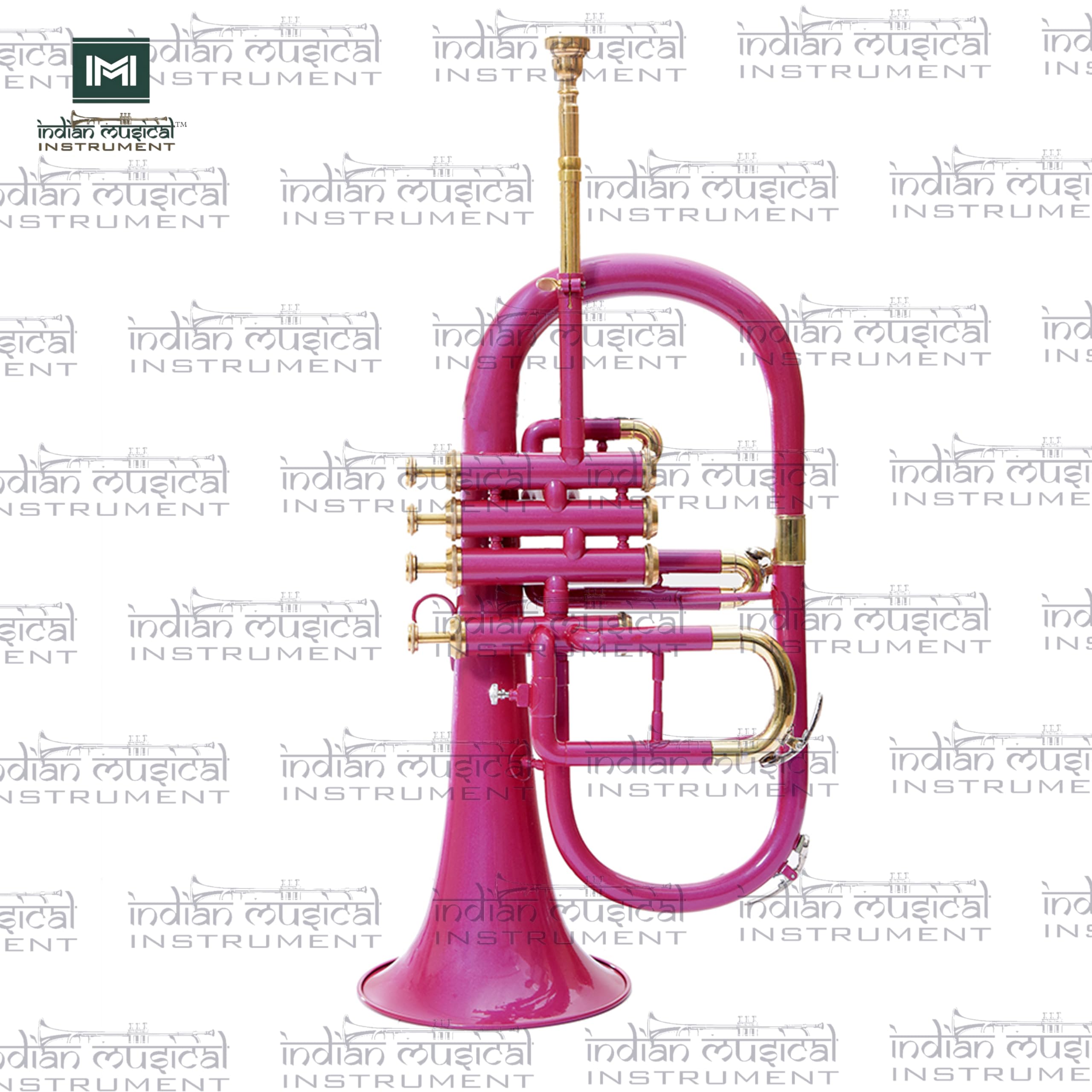 Flugel Horn 4 valvole passo BB Premium ottone qualità con custodia rigida e bocchino (oro rosa)