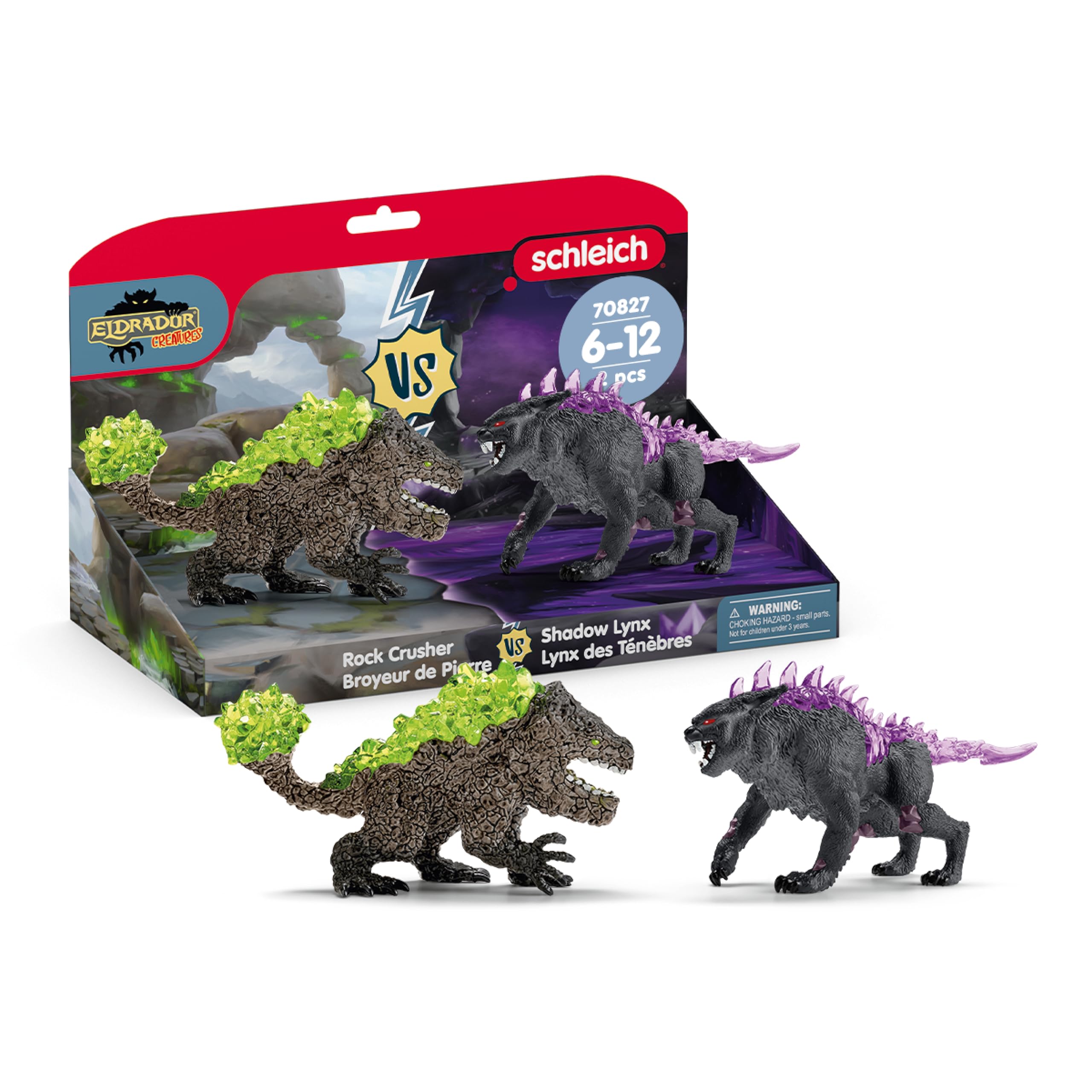 Schleich 70827 Eldrador Shadow Lynx vs Rock Crusher monster toy fantasy monsters