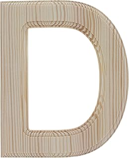 BestPysanky Unfinished Wooden Arial Font Letter D (6.25 Inches)