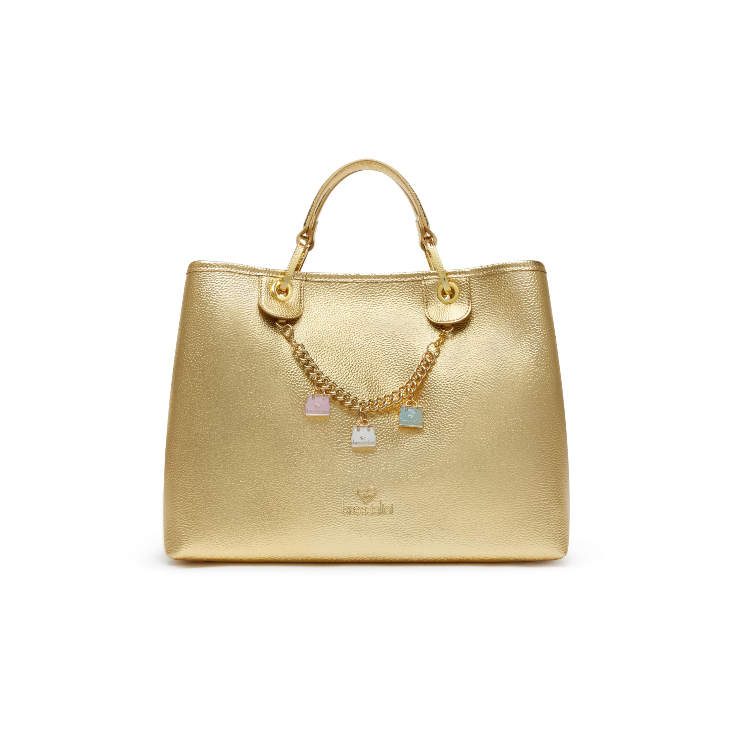 Braccialini Borsa Donna Firmata Linea Beth Grande con A Mano con Tracolla
