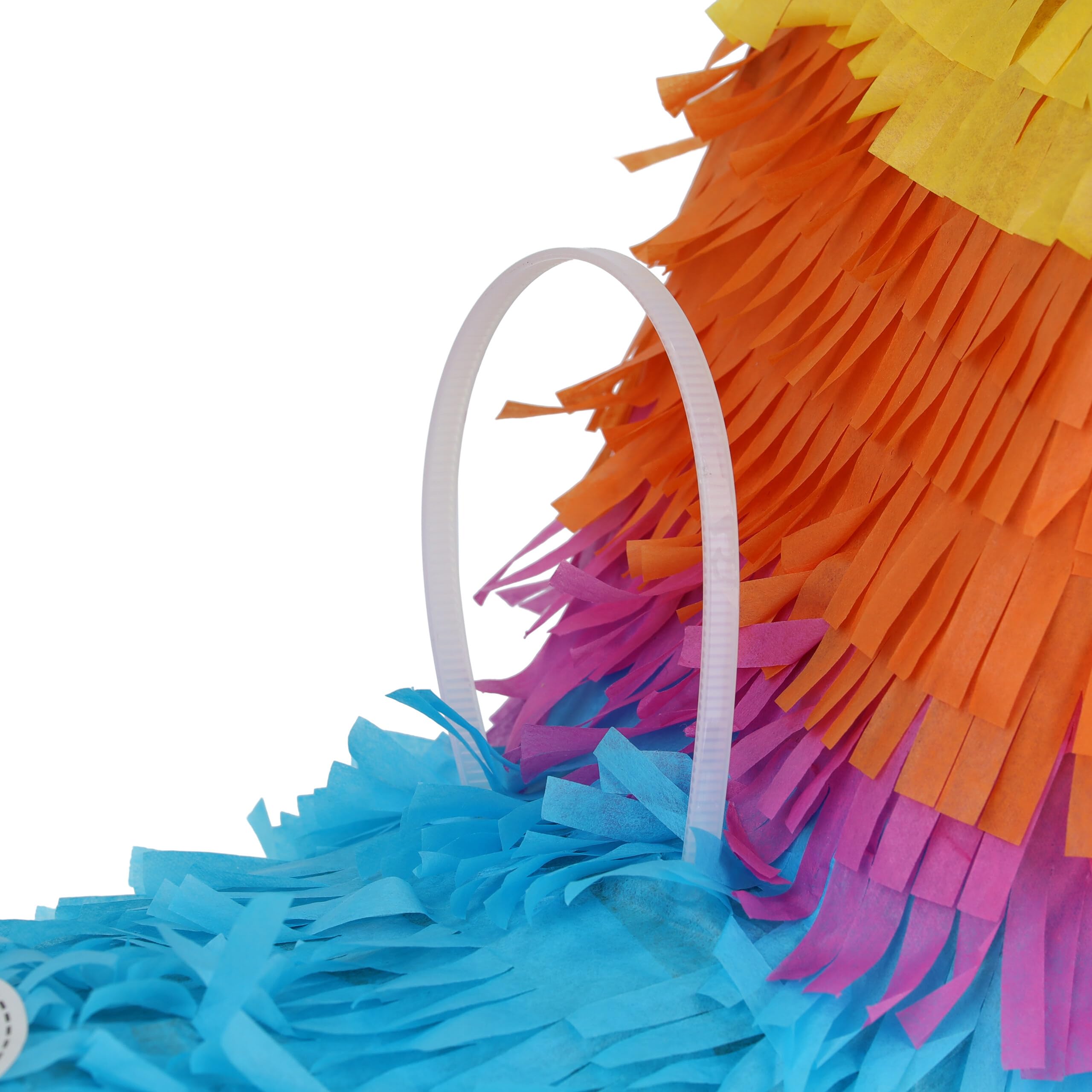 Relaxdays Pinata Esel con Bastone e Maschera, per Bambini, Compleanni, da riempire, 38x35x12 cm, Colorata