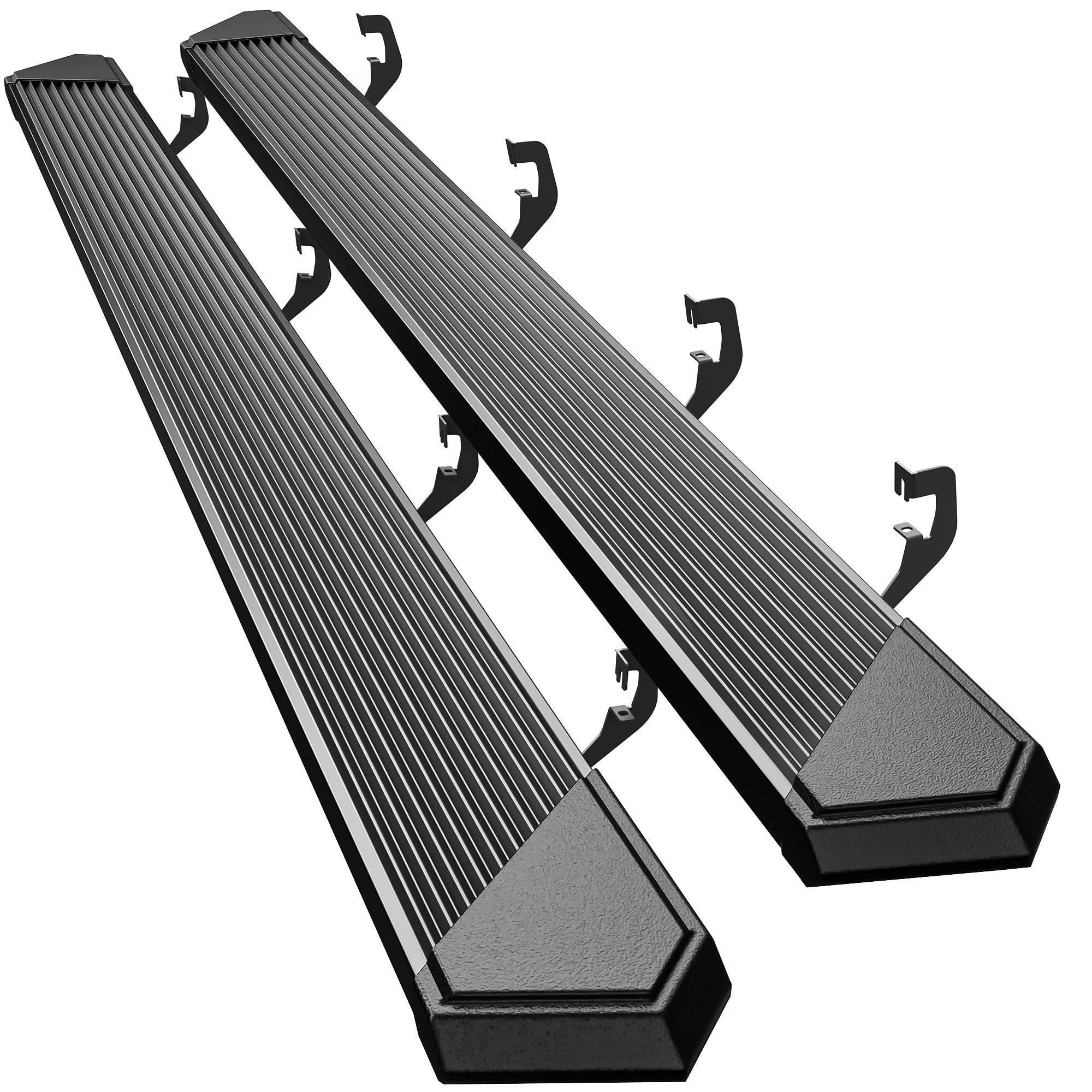 AUTOSAVER88 Running Boards Compatible with 2007-2018 Chevy Silverado/GMC Sierra 1500 Crew Cab, 2007-2019 2500HD 3500HD Crew Cab, Stainless Steel Side