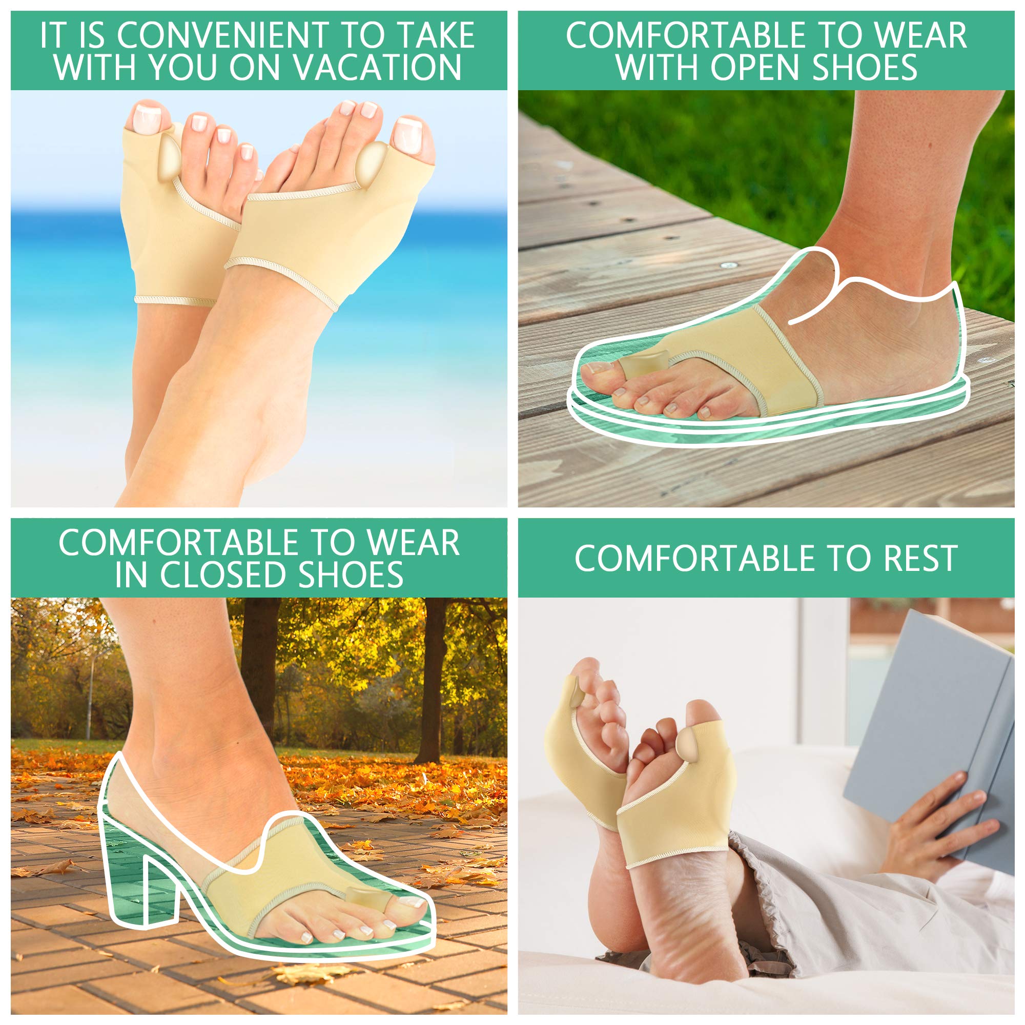 Orthopedic Bunion Splint Bunion Corrector (2PCS) Sleeve for Hallux