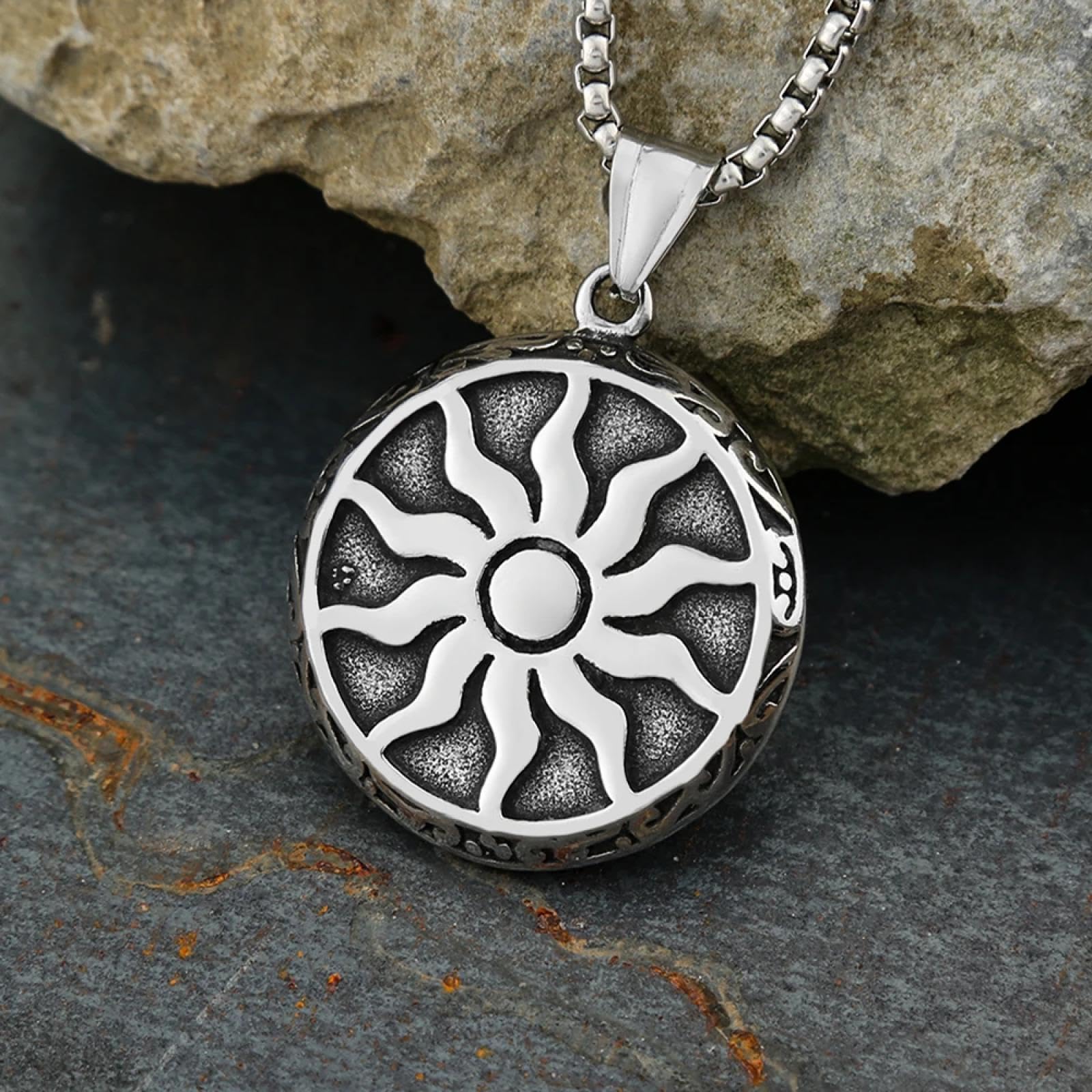 Halskette Ketten Schmuck Herren Frauen Anhänger Necklaceanhänger Halskette Herren Rundes Amulett