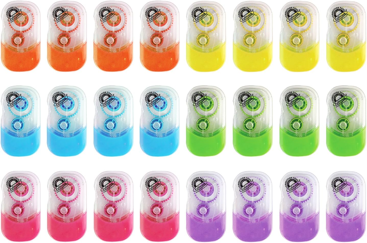Fullmark Correction Tape E White, Clean & Easy To Use, 0.2 X 236 Inches each, 24-count per pack