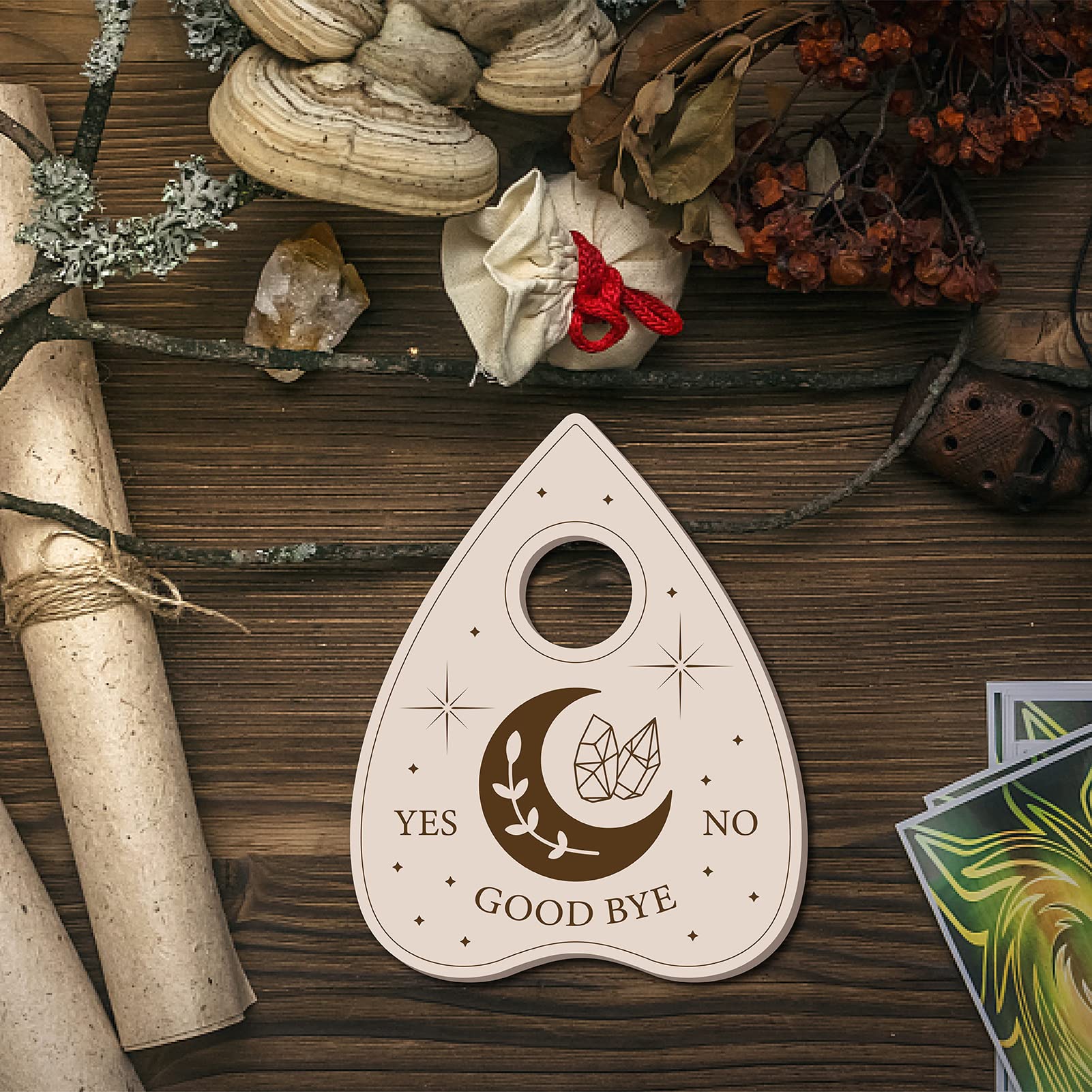 Amazon.com: CREATCABIN 4Pcs Planchette Spirit Board Wooden