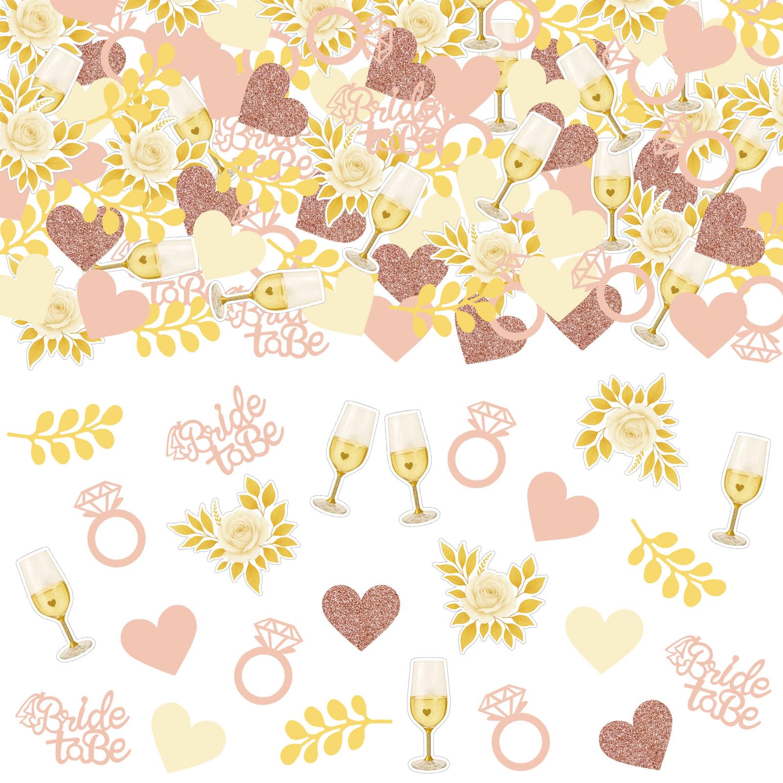 Funrous 300 Pcs Bride to Be Wedding Confetti Table Scatter