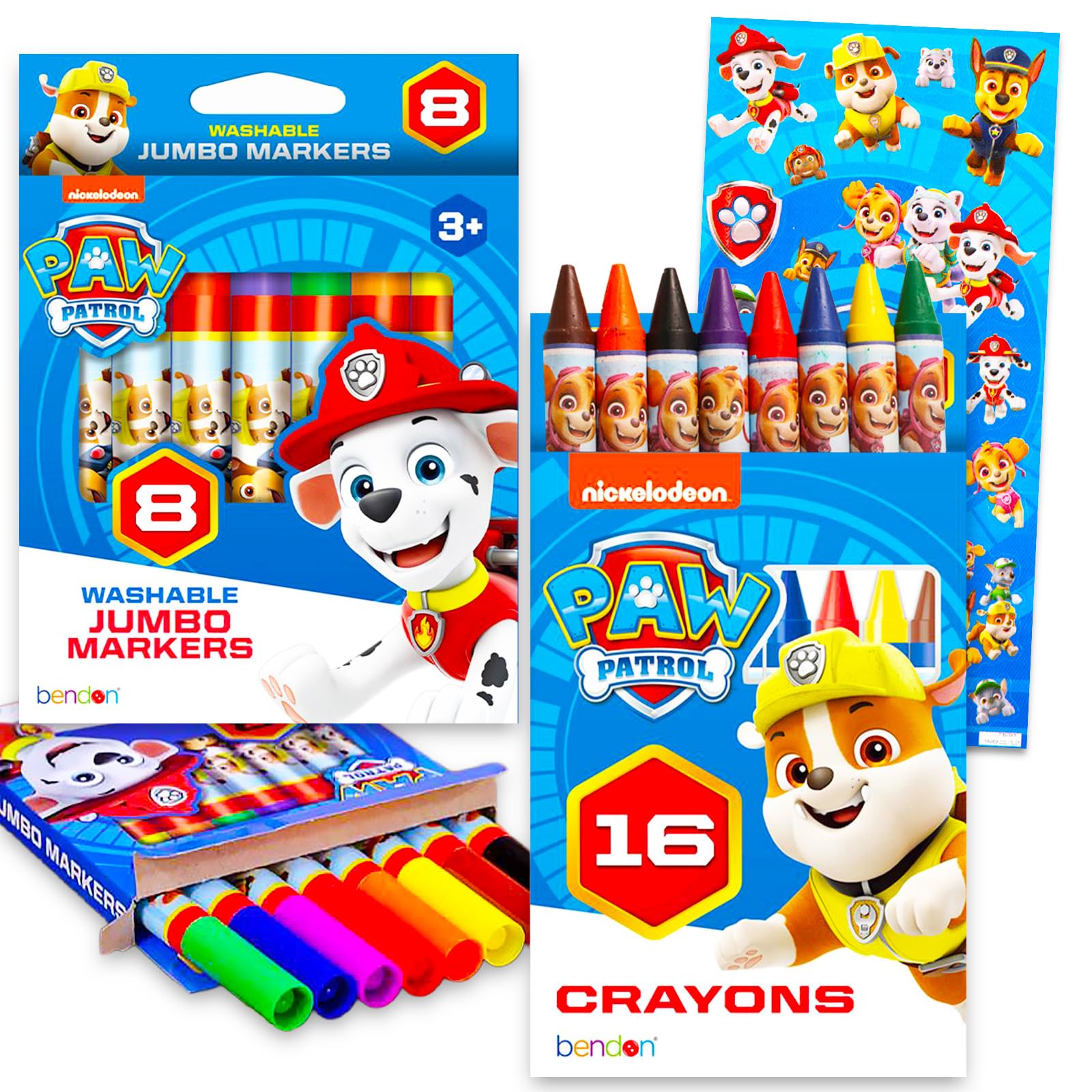 Amazon.com: Paw Patrol Coloring Set - Bundle with 8 Markers and 16