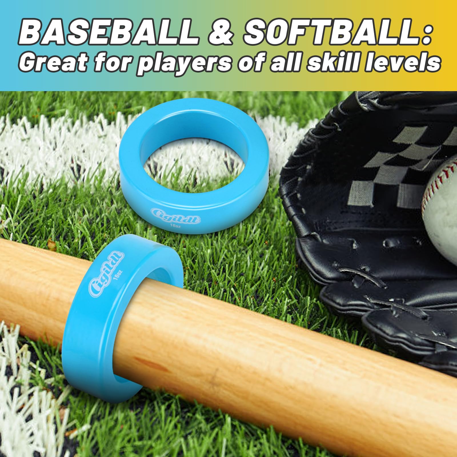 The Batting Donut GoSports GoSports Baseball And Softball Bat Weights 2 ...