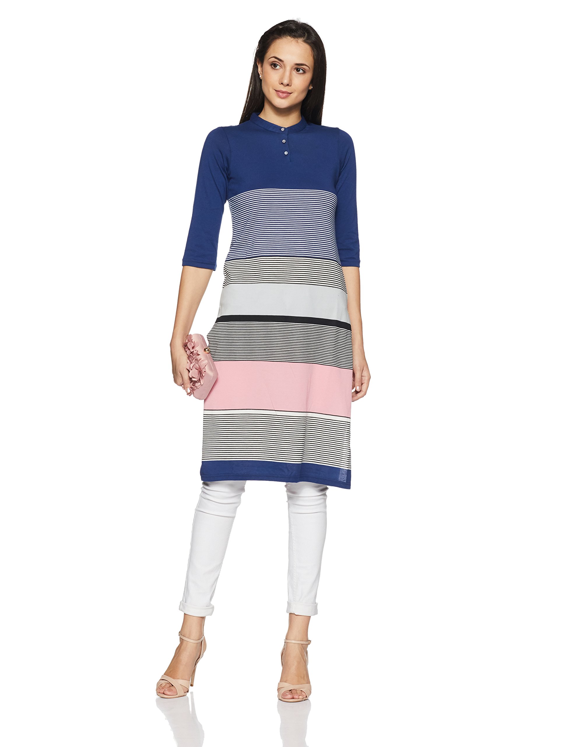 Aurelia Women's Synthetic Straight Kurta