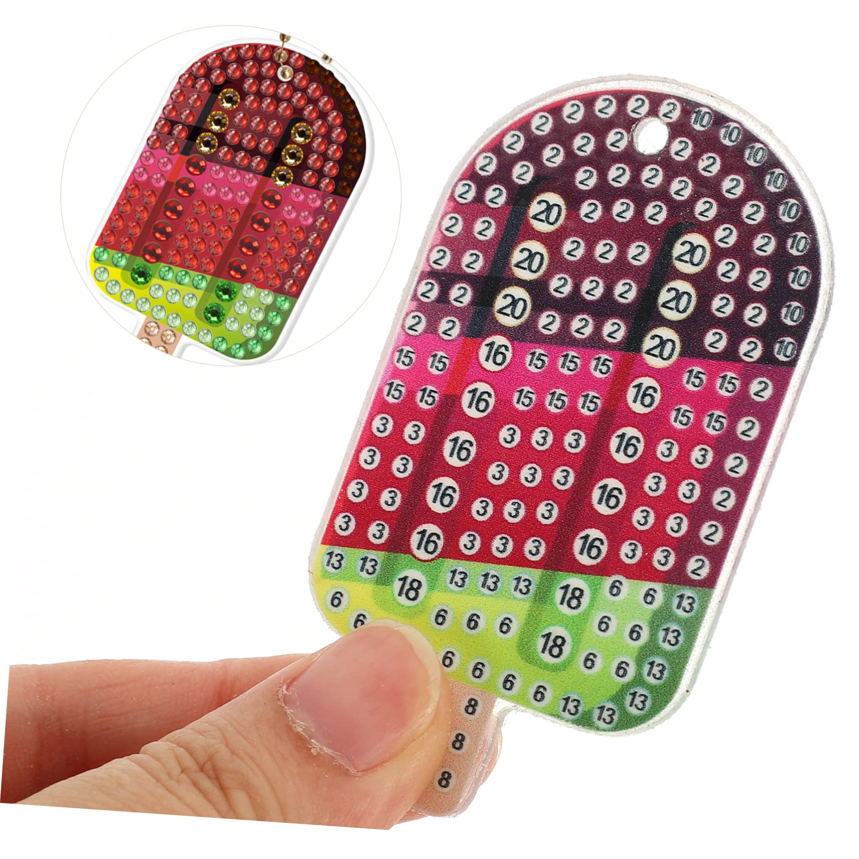 DIYEAH 3 Sätze Schlüsselanhänger Mit Diamantmalerei Zubehör Aufkleber Kette Bausätze Strasssteine Edelsteine Bausatz Schlüsselanhänger Mit Anhänger Selber Machen Acryl