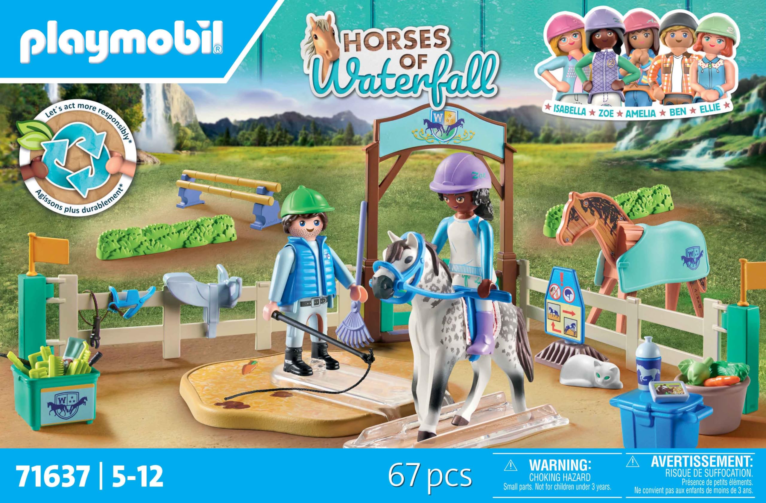 Playmobil 71637 Horses of Waterfall: Modern riding school, including a movable lungeing platform, horse - Image 4
