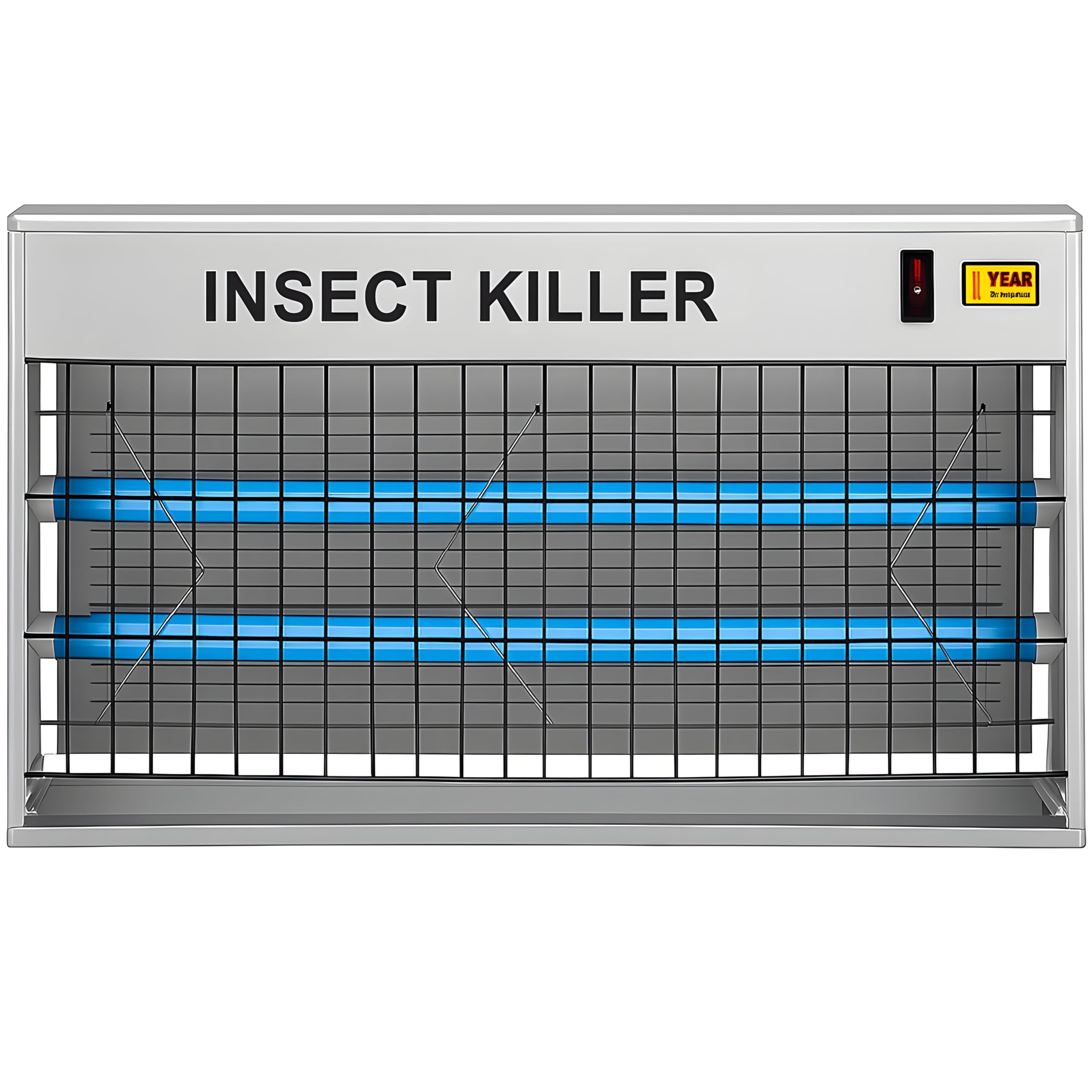 Electric Insect Killer 2.2 Feet 48W UV Light Pest Control Device with Metal Grid, Silver-image-42
