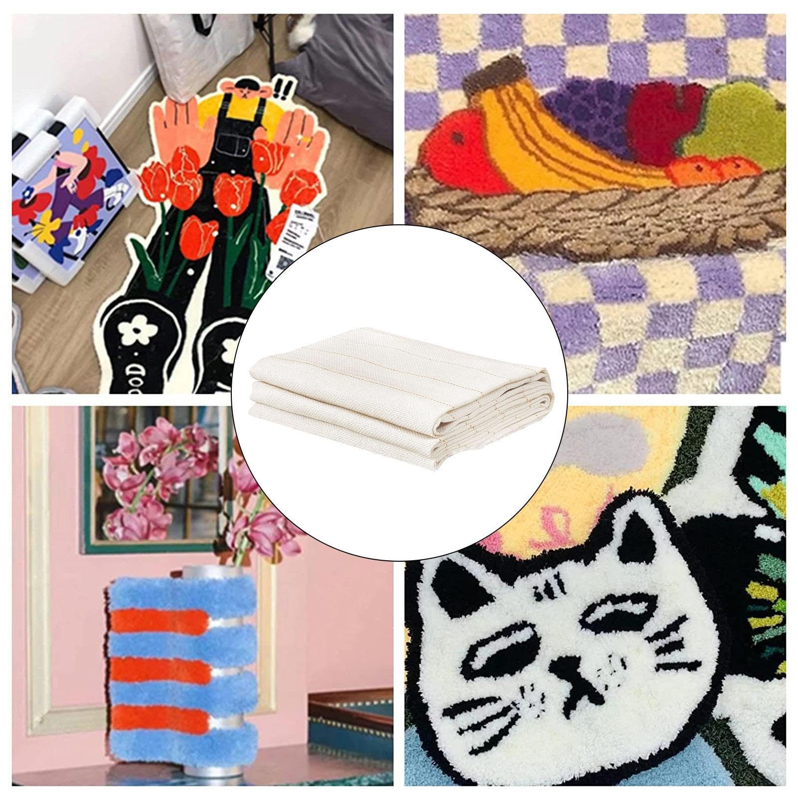 Amazon | ラグ用タフティングクロス,マークライン付きラグタフティング