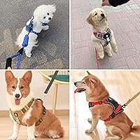 Vista 6 de Arnés para perro pequeño, sin tirones, chaleco reflectante, arnés ajustable con hebilla de liberación rápida para perros pequeños (S, caqui)