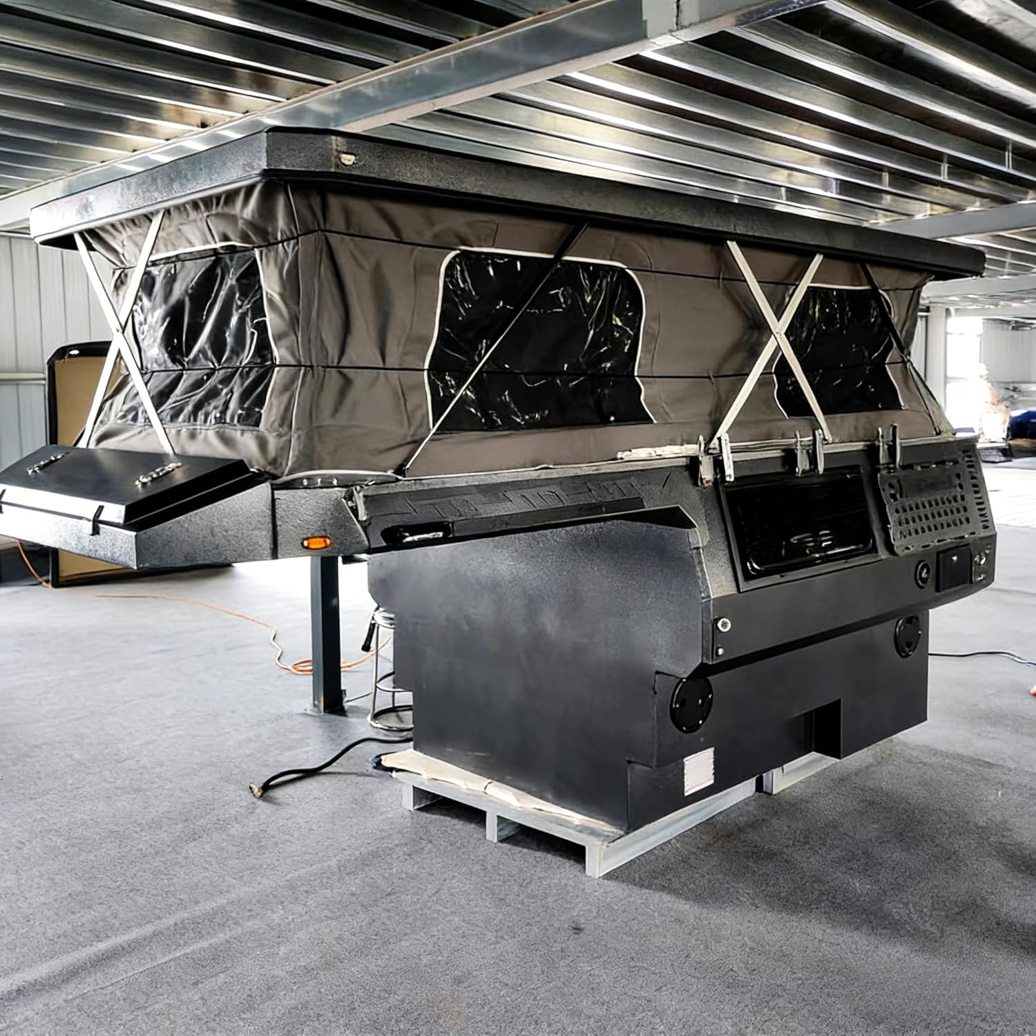 Pickup Truck Camper， Aluminum Pop Up Topper Version Camper Top with Full Customization， Insulated RV Cabin for Overlanding & Family Travel