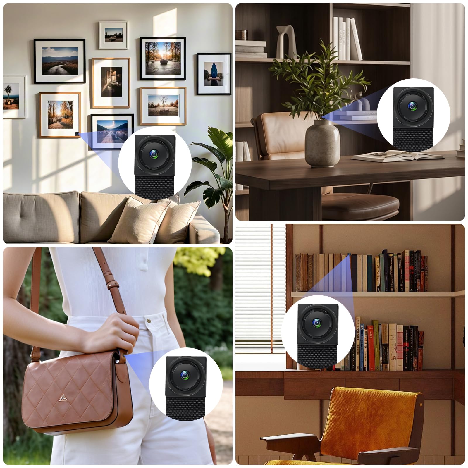 Mini HD Kamera WiFi, Tragbare Kleine Kamera, 1080P Mikro Videokamera | 5GHz & 2.4GHz WLAN, Bewegungserkennung, Langer Akkulaufzeit, TUYA APP Remote View