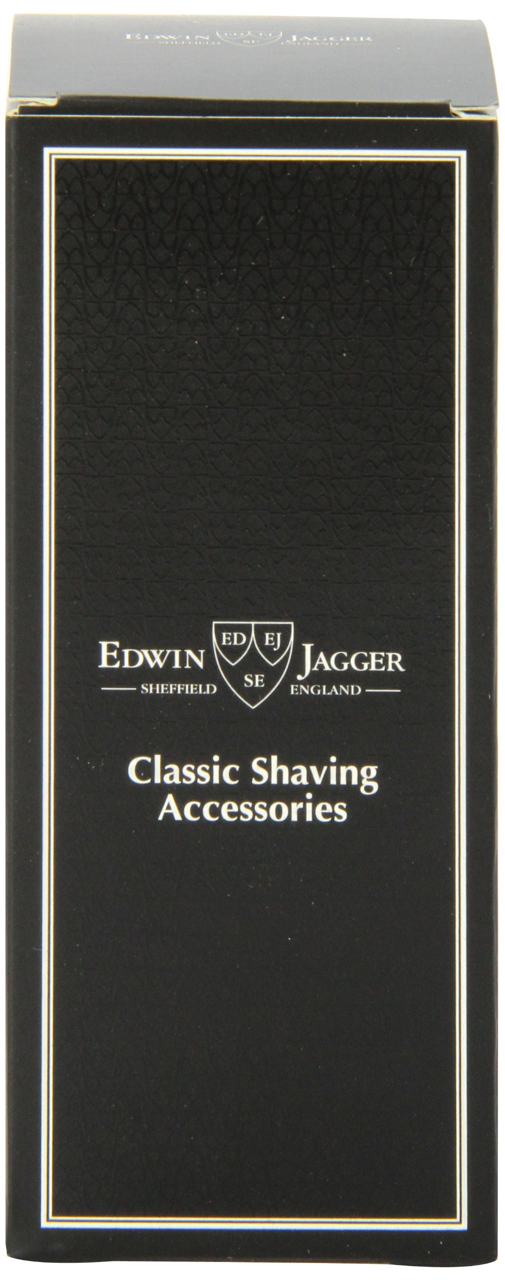 Edwin Jagger - Blaireau + support - Imitation ébène - Poils avec pointe argentée - Taille S