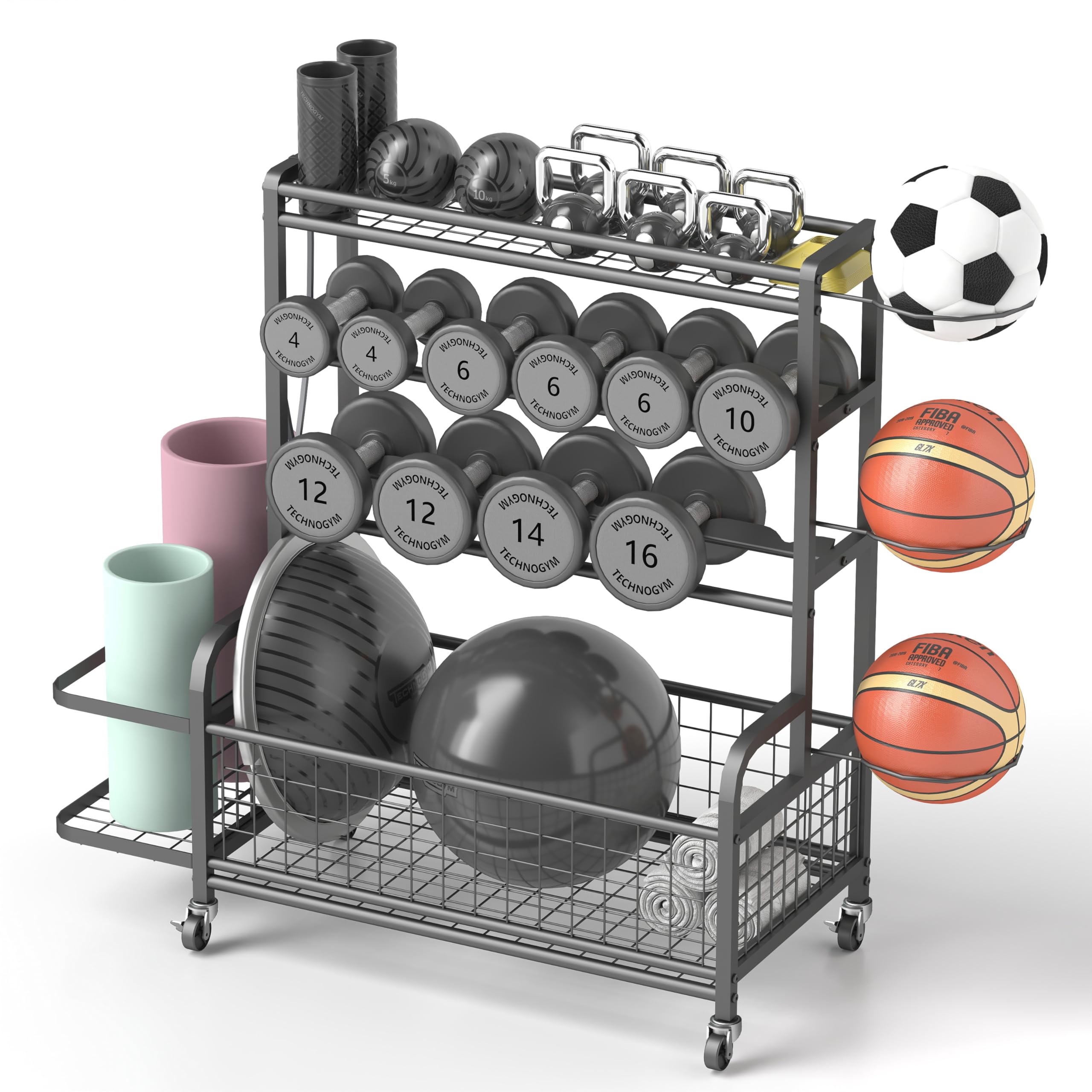 Snapklik.com : JOIN IRON Home Gym Storage Rack For Dumbbells, Yoga Mats ...
