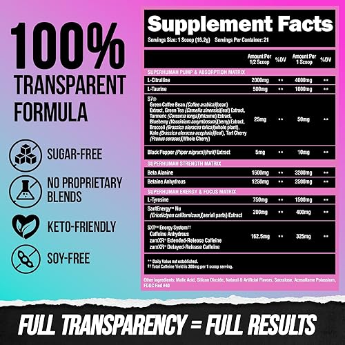 Miniatura 8 de ALPHA LION Superhuman - Paquete de recuperación de polvo y después del entrenamiento, energía y enfoque sostenidos + crecimiento muscular magro,