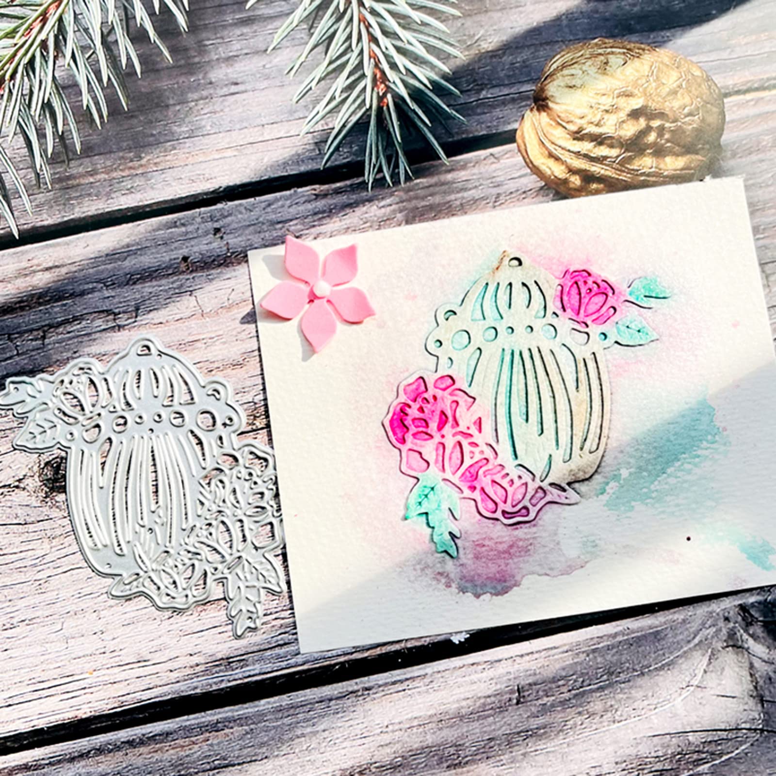 Fustelle Metalliche Per Scrapbooking - Set Forma Gabbia Per Uccelli Per Biglietti E Decorazioni Fai Da Te