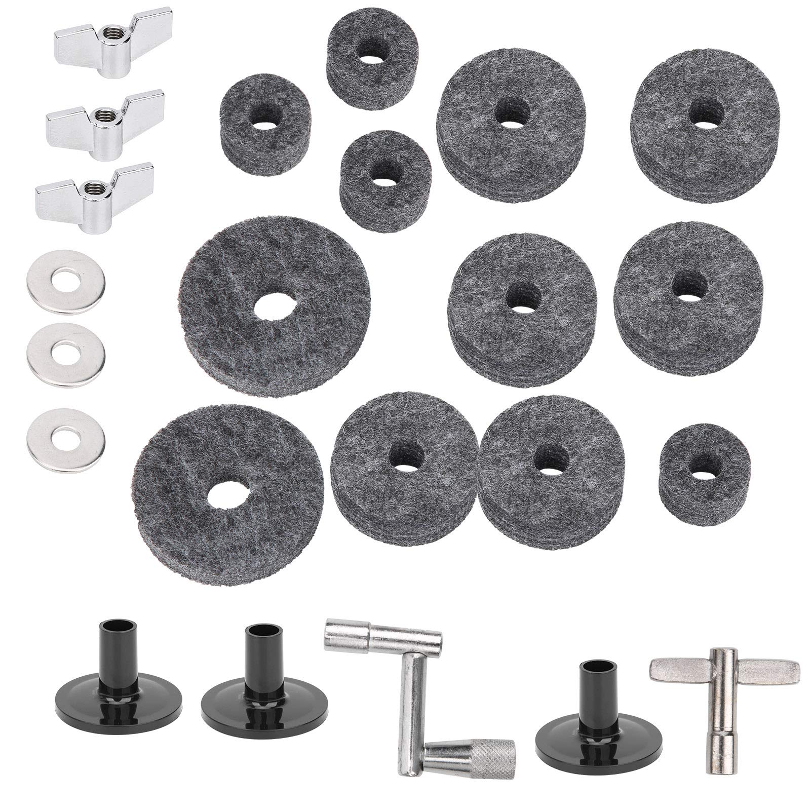 Tampone in feltro per batteria, 23Pcs Kit, for piatti, con dadi ad alette, for cooking, for home use