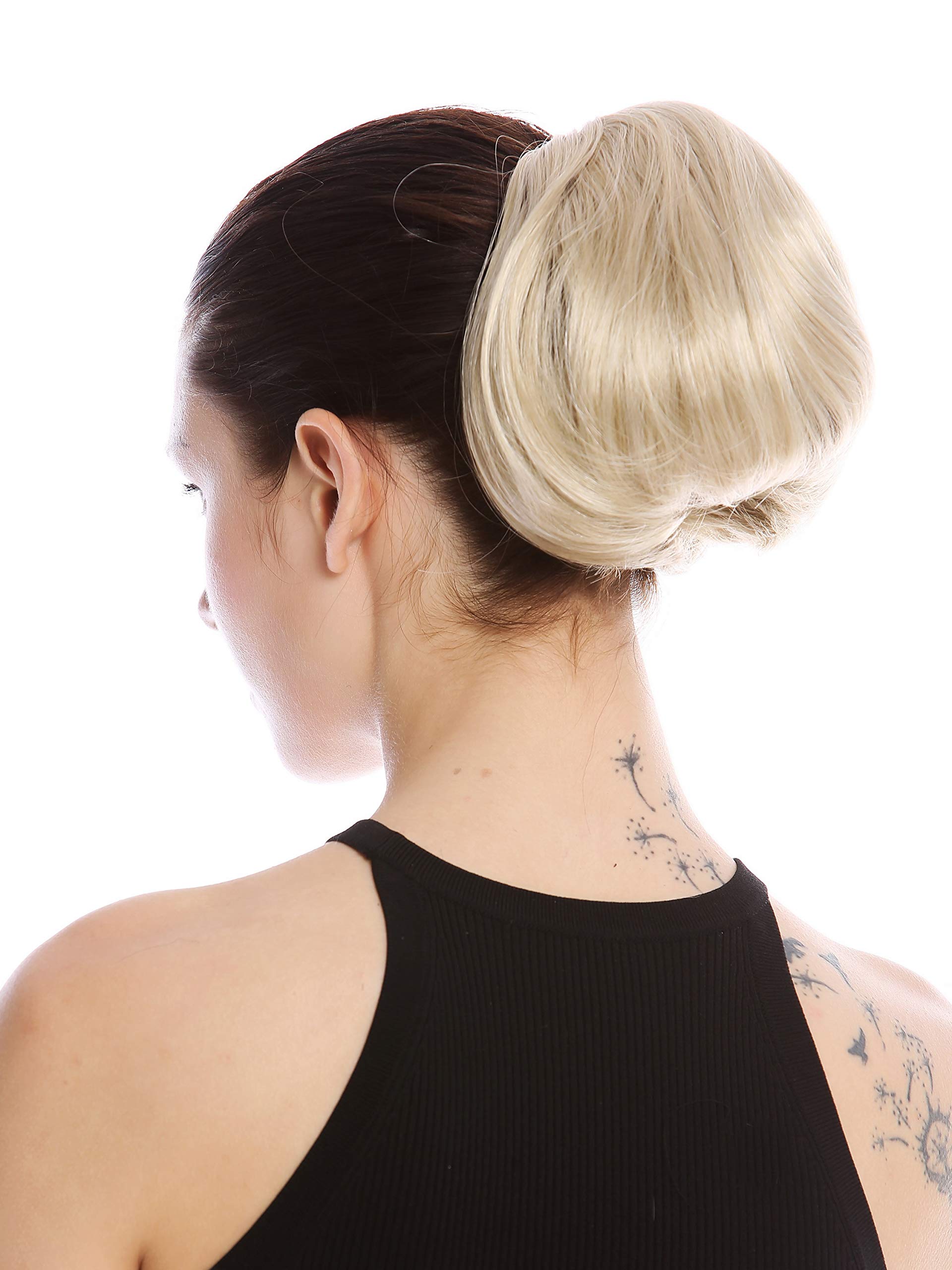 WIG ME UP - 909AB-V-22 Ponytail Hairpiece Extensions very short straight voluminous like hair bun champagne blond - Image 3