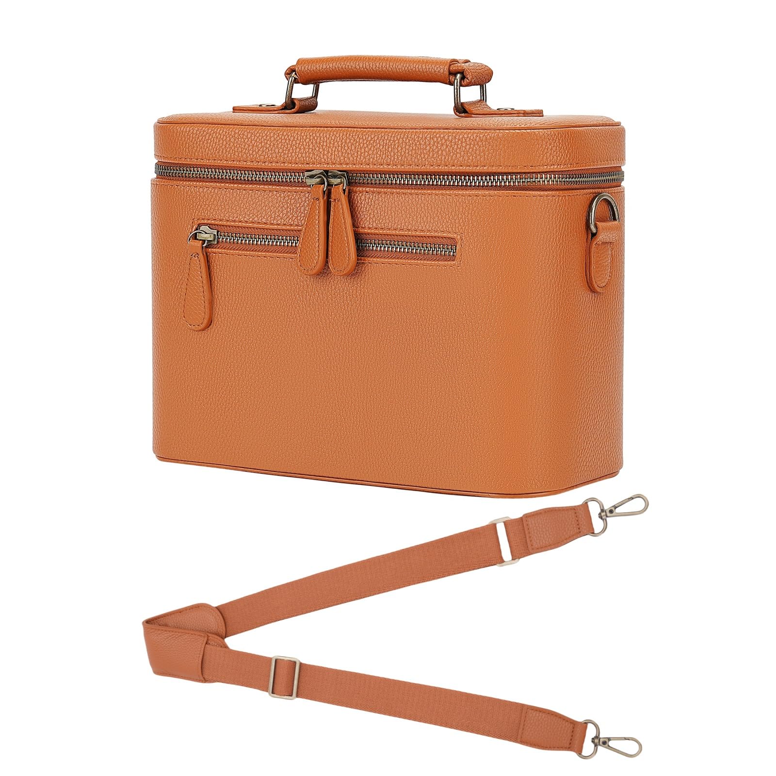 Bolsa bandolera para cámara, funda impermeable de piel sintética para fotógrafos, pequeña bolsa de hombro compatible con Canon Nik