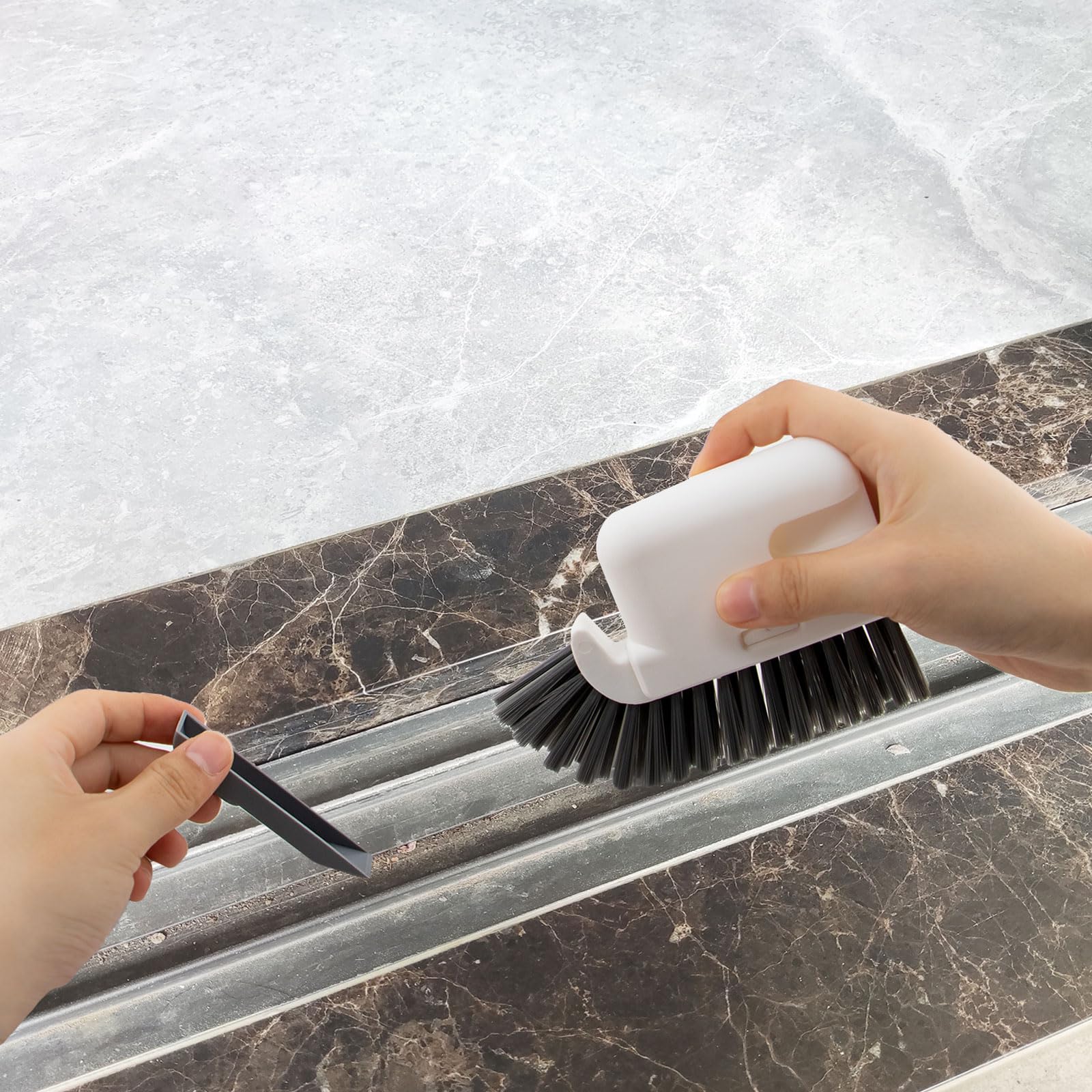 Cepillo De Limpieza Para Grietas Y Juntas - 3 Piezas | Cerdas Finas, Mango Ergonómico | Para Baño, Cocina, Ventanas, Azulejos