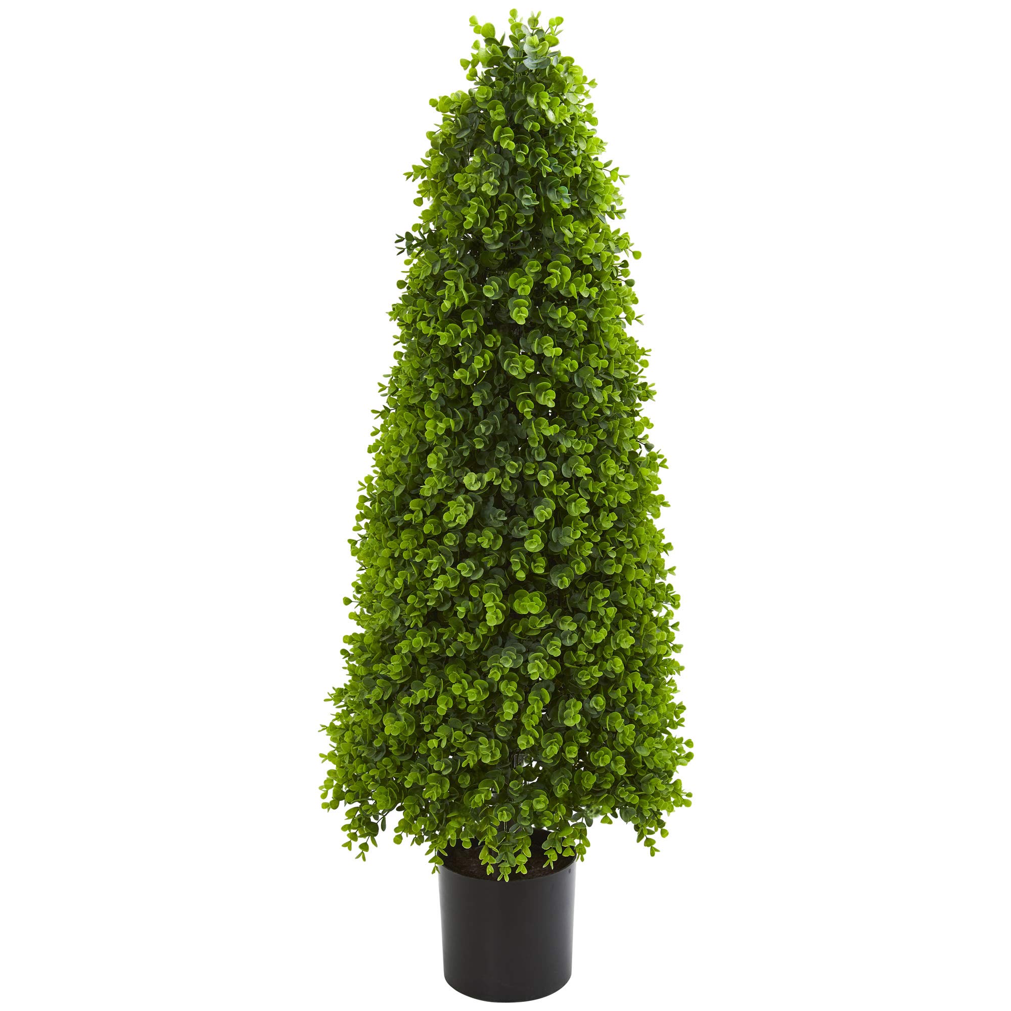 nearly natural 4-ft. eucalyptus topiary artificial (indoor/outdoor) silk trees green